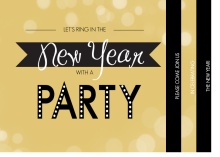 Golden Lights New Years Party Invitation