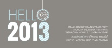 Gray and Blue Ball New Years Invite