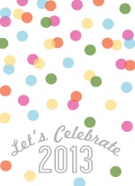 Colorful Confetti New Years Invitation