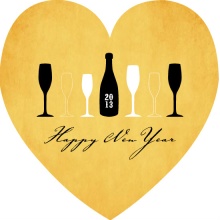 Gold and Black New Years Invite