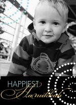 Black Contemporary Hanukkah Photo Card
