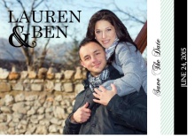 Mint and Black Save The Date Booklet Card