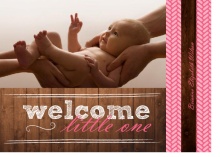 Rustic Wood Grain Birth Announcement