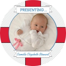 Nautical Life Preserver Birth Announcement