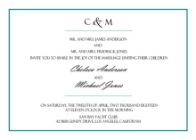 Black and White Elegant Wedding Invitation