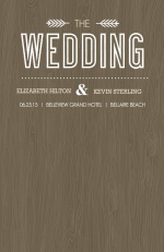 Wood Grain Rustic  Wedding Program