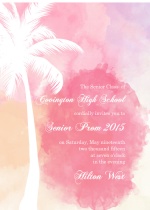 Watercolor Tropical Paradise Prom Invitation