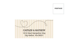 Cream and Black United States Map  Return Address Envelope