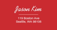 Red Outline  Address Label