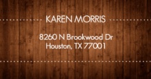 Rustic Wood  Address Label