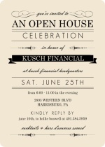 Cream and Black Corporate Event Invitation