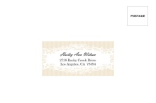 Cream and Black Vintage Frame  Return Address Envelope