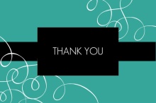 Turquoise Swirl  Thank You