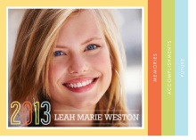 Graduation Announcement Booklet Pastel Colors 