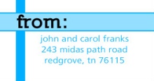 Blue Stripes Address Labels