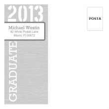Grey Woodgrain Graduation Envelope