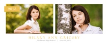 Graduation Announcement Simple Yellow Banner