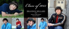 Graduation Announcement Black Elegant Script