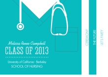 Graduation Invitation Teal Scrubs Nursing Graduation Booklet