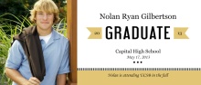 Graduation Announcement Gold Banner 