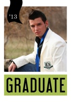 Graduation Invitation Green Color Blocks