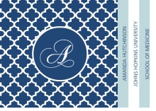 Graduation Announcement Navy Blue Medical Booklet