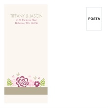 Pink Flowers  Custom Envelope