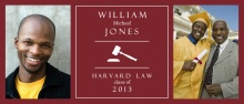Law School Graduation Annoucement Maroon and White Gavel 