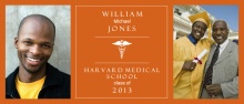 Orange and White Medical School Graduation Announcement