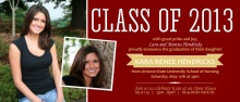 Nursing School Graduation Invitation Maroon and Gold Banner