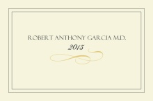 Formal Gray and Cream  Medical Graduation Announcement