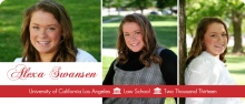 Graduation Announcement Red Photo Law