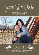 Brown and Cream Modern  Save The Date Announcements