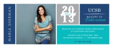 Graduate School Invitation Gray and Blue Blocks