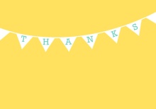 Graduation Announcement Yellow and Mint Pendant  Thank You