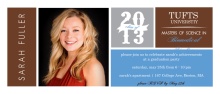  Brown and Skyblue Blocks  Graduate School Invitation