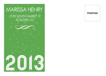 Sophisticated Green  Custom Envelope