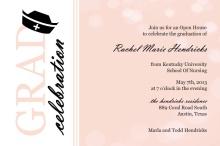 Nursing School Graduation Invitation Pink Bubbles