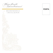 Yellow and Gray Floral Lace  Custom Envelope