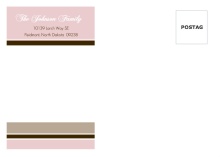 Sophisticated Pink and Brown  Custom Envelope