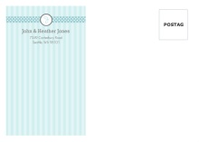 Blue Stripes and Dots  Custom Envelope