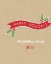 Red Banner And Mistletoe  Holiday Custom Mug