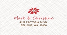 Red Joyful Poinsettia  Address Label