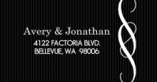 Black And White Elegant Swirl  Address Label