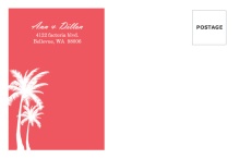 Pink And Orange Tropical Destination  Custom Envelope