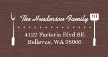 Brown Western  Address Label