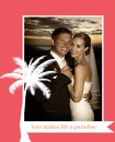 Pink And Orange Tropical Destination  Custom Mug