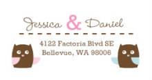 Whimsical Owls  Address Label