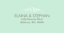 Mint And Brown Soft Stripes  Address Labels