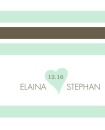 Mint And Brown Soft Stripes  Custom Mug